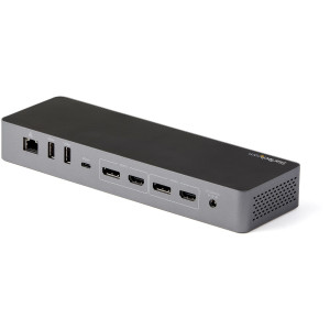 StarTech.com TB3CDK2DHUE base & duplicador de portas Com fios Thunderbolt 3 Preto, Cinzento 2