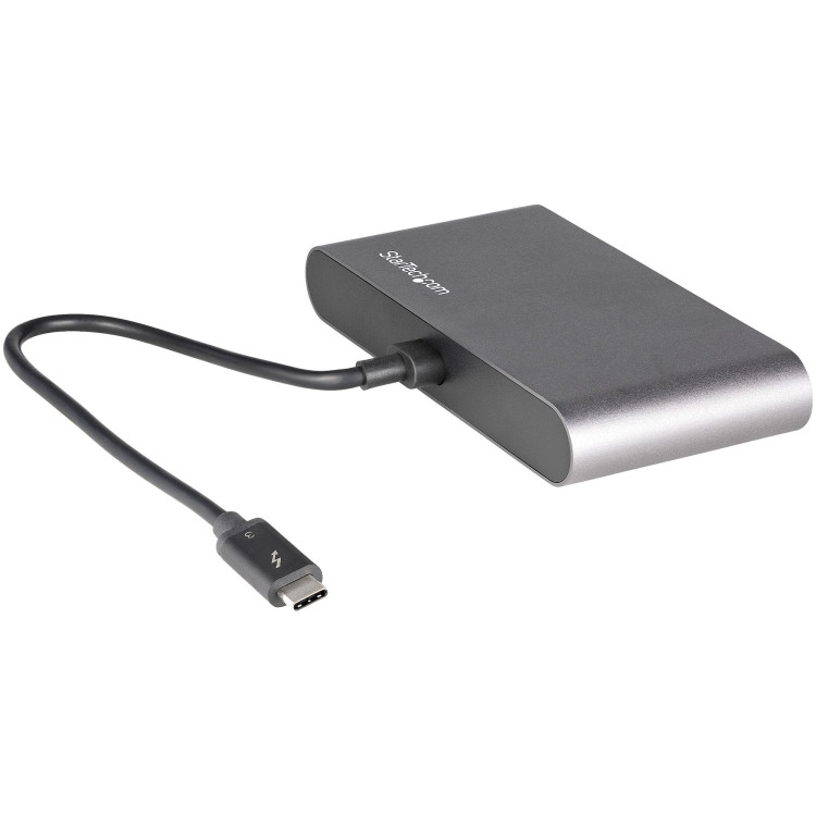 StarTech.com TB3DKM2DPL base & duplicador de portas Com fios Thunderbolt 3 Cinzento