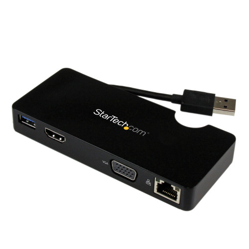 StarTech.com Estação de encaixe para viagem para portáteis - HDMI ou VGA - USB 3.0 StarTech.com Estação de encaixe para viagem para portáteis - HDMI ou VGA - USB 3.0