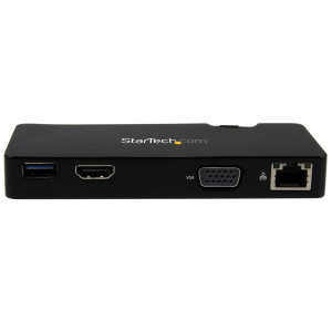 StarTech.com Estação de encaixe para viagem para portáteis - HDMI ou VGA - USB 3.0 2
