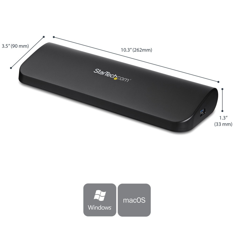 StarTech.com Estação de encaixe USB 3.0 de monitor duplo com HDMI e DVI VGA