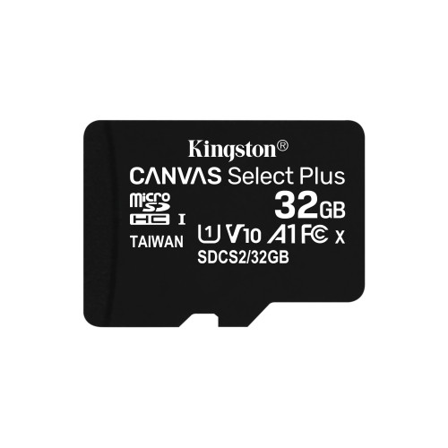 Kingston Technology Canvas Select Plus 32 GB MicroSDHC UHS-I Classe 10 Kingston Technology Canvas Select Plus 32 GB MicroSDHC UHS-I Classe 10