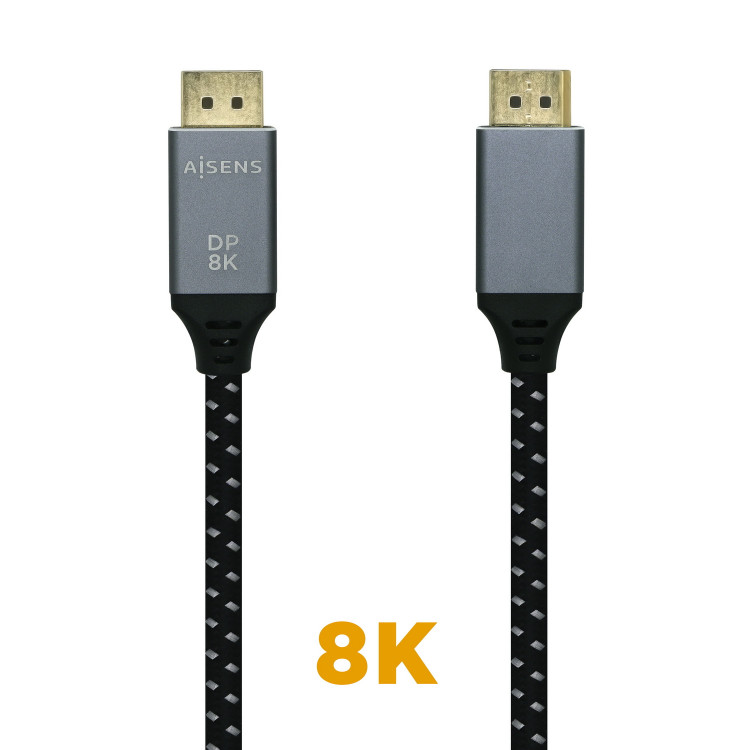 AISENS A149-0435 cabo DisplayPort 1 m Preto, Cinzento