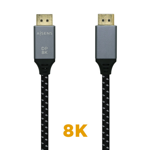 AISENS A149-0435 cabo DisplayPort 1 m Preto, Cinzento