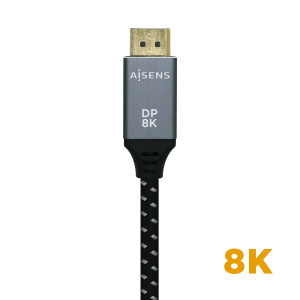 AISENS A149-0438 cabo DisplayPort 3 m Preto, Cinzento