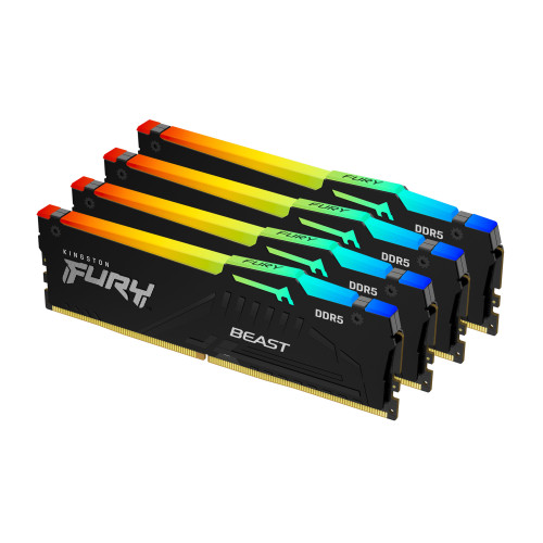 Kingston Technology FURY Beast RGB módulo de memória 64 GB 4 x 16 GB DDR5 5600 MT s Kingston Technology FURY Beast RGB módulo de memória 64 GB 4 x 16 GB DDR5 5600 MT s