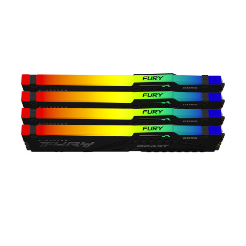 Kingston Technology FURY Beast RGB módulo de memória 64 GB 4 x 16 GB DDR5 5600 MT s Kingston Technology FURY Beast RGB módulo de memória 64 GB 4 x 16 GB DDR5 5600 MT s