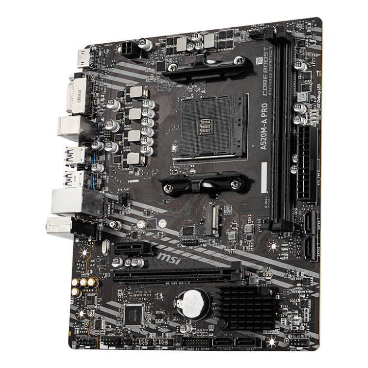 MSI A520M-A PRO motherboard AMD A520 Socket AM4 micro ATX