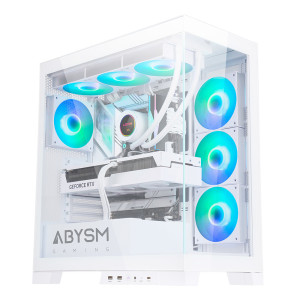ABYSM Danube Sava H500 White PC Transparente, Branco