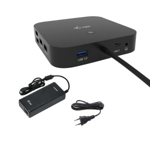 i-tec C31HDMIDPDOCKPD100 base & duplicador de portas Com fios USB 3.2 Gen 1 (3.1 Gen 1) Type-C Preto