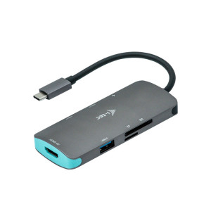 i-tec Metal C31NANODOCKPD base & duplicador de portas Com fios USB 3.2 Gen 1 (3.1 Gen 1) Type-C Prateado, Turquesa 2