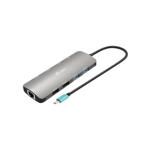 i-tec C31NANOHDM2DOCPD base & duplicador de portas Com fios USB 3.2 Gen 1 (3.1 Gen 1) Type-C Prateado