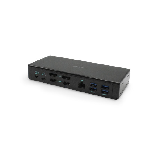 i-tec C31QUATTRODOCKPD base & duplicador de portas Com fios USB 3.2 Gen 1 (3.1 Gen 1) Type-C Preto