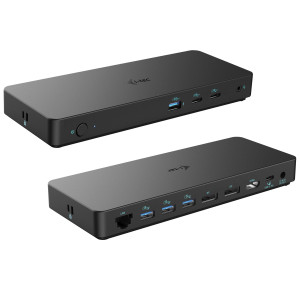 i-tec C31TRIPLEDOCKPDPRO2 base & duplicador de portas Com fios USB 3.2 Gen 1 (3.1 Gen 1) Type-C Preto