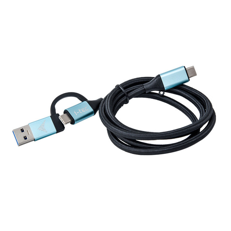 i-tec C31USBCACBL cabo USB USB 3.2 Gen 1 (3.1 Gen 1) 1 m USB C Preto, Azul