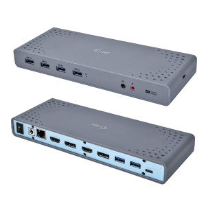 i-tec CADUAL4KDOCK base & duplicador de portas Com fios USB 3.2 Gen 1 (3.1 Gen 1) Type-C Preto, Turquesa 2