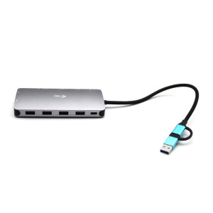 i-tec CANANOTDOCKPD base & duplicador de portas Com fios USB 3.2 Gen 1 (3.1 Gen 1) Type-A + Type-C Prateado 2