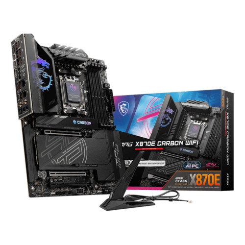 MSI MPG X870E CARBON WIFI motherboard AMD X870E Ranhura AM5 ATX MSI MPG X870E CARBON WIFI motherboard AMD X870E Ranhura AM5 ATX