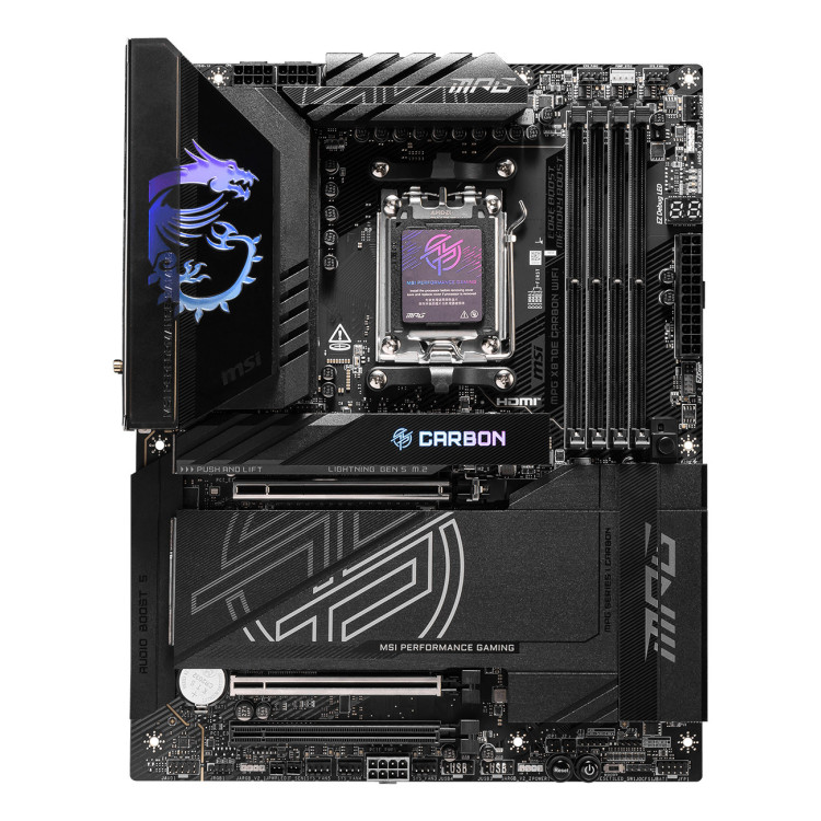 MSI MPG X870E CARBON WIFI motherboard AMD X870E Ranhura AM5 ATX