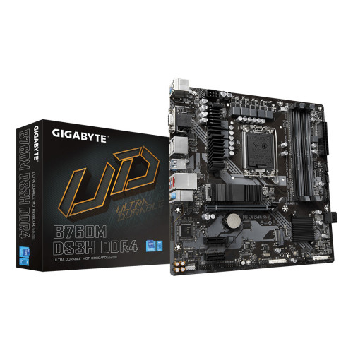 GIGABYTE B760M DS3H DDR4 motherboard Intel B760 Express LGA 1700 micro ATX GIGABYTE B760M DS3H DDR4 motherboard Intel B760 Express LGA 1700 micro ATX