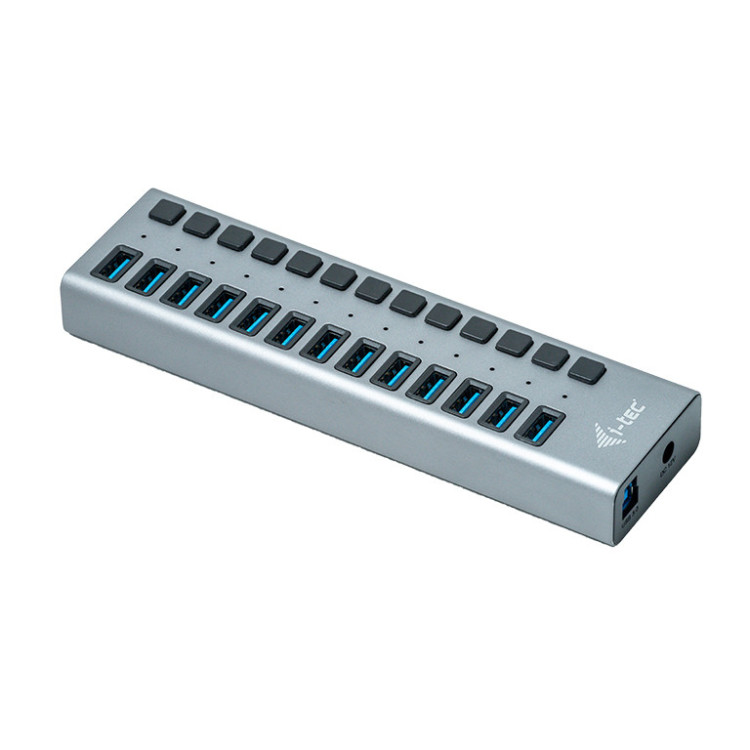 i-tec U3CHARGEHUB13 carregador de dispositivos móveis Universal Cinzento AC Interior