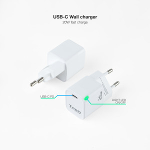 TooQ TQWC-PD20WT carregador de dispositivos móveis Universal Branco AC Carregamento rápido Interior 2
