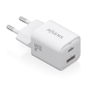 AISENS ASCH-30W2P020-W carregador de dispositivos móveis Universal Branco AC Carregamento rápido Interior