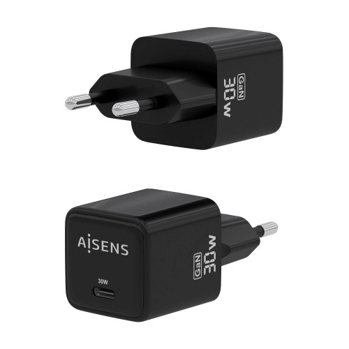 AISENS ASCH-30W1P036-BK carregador de dispositivos móveis Universal Preto AC Carregamento rápido Interior AISENS ASCH-30W1P036-BK carregador de dispositivos móveis Universal Preto AC Carregamento rápido Interior