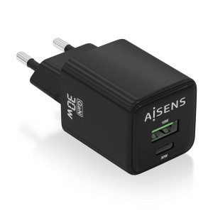 AISENS ASCH-30W2P038-BK carregador de dispositivos móveis Universal Preto AC Carregamento rápido Interior