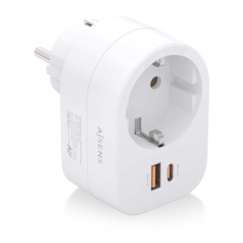 AISENS ASPS-1A1C06-W carregador de dispositivos móveis Universal Branco AC Carregamento rápido Interior AISENS ASPS-1A1C06-W carregador de dispositivos móveis Universal Branco AC Carregamento rápido Interior