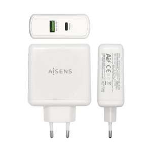 AISENS ASCH-2PD30QC-W carregador de dispositivos móveis GPS, Comandos de jogos, MP3, MP4, Telemóvel, Computador portátil, 2