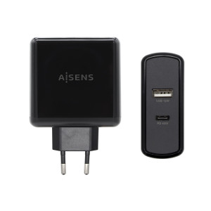 AISENS ASCH-2PD45A-BK carregador de dispositivos móveis GPS, Comandos de jogos, MP3, MP4, Telemóvel, Computador portátil,