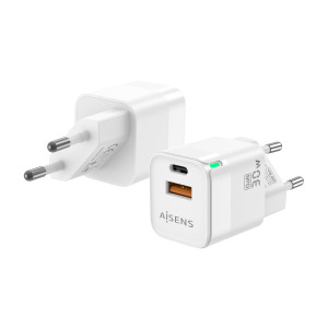 AISENS ASCH-30W2P004-W carregador de dispositivos móveis Universal Branco AC Carregamento rápido Interior 2