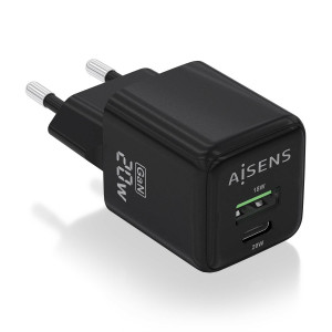 AISENS ASCH-20W2P011-BK carregador de dispositivos móveis Universal Preto AC Carregamento rápido Interior 2