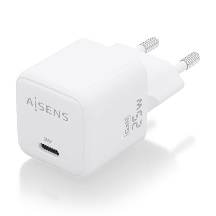 AISENS ASCH-25W1P012-W carregador de dispositivos móveis Universal Branco AC Carregamento rápido Interior