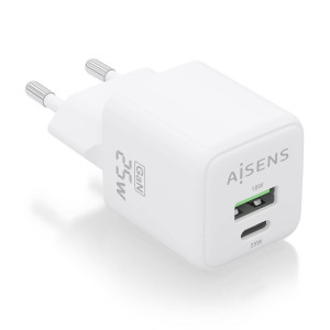 AISENS ASCH-25W2P014-W carregador de dispositivos móveis Universal Branco AC Carregamento rápido Interior