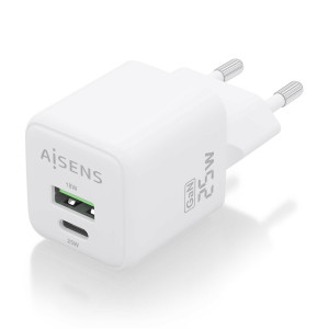 AISENS ASCH-25W2P014-W carregador de dispositivos móveis Universal Branco AC Carregamento rápido Interior 2