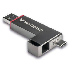 Verbatim Dual QuickStick unidade de memória USB 128 GB USB Type-A   USB Type-C 3.2 Gen 1 (3.1 Gen 1) Cinzento