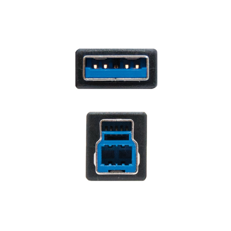 Nanocable 10.01.0802-BK cabo USB USB 3.2 Gen 1 (3.1 Gen 1) 2 m USB A USB B Preto