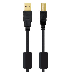 Nanocable 10.01.1205 cabo USB USB 2.0 5 m USB A USB B Preto 2