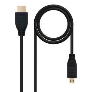 Nanocable 10.15.3502 cabo HDMI 1,8 m HDMI Type A (Standard) HDMI Type D (Micro) Preto