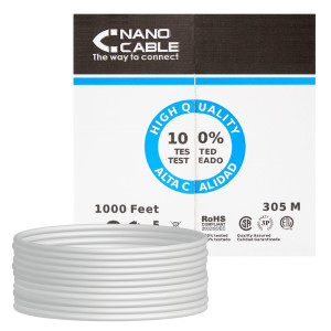 Nanocable 10.20.0304-FLEX cabo de rede Cinzento 305 m Cat5e U UTP (UTP) 2