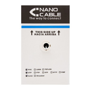 Nanocable 10.20.0504-EXT-BK cabo de rede Preto 305 m Cat6 U UTP (UTP) 2