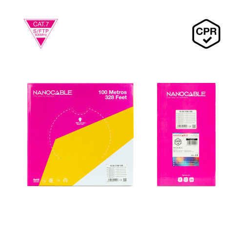Nanocable 10.20.1700-100 cabo de rede Laranja 100 m Cat7 SF UTP (S-FTP) Nanocable 10.20.1700-100 cabo de rede Laranja 100 m Cat7 SF UTP (S-FTP)