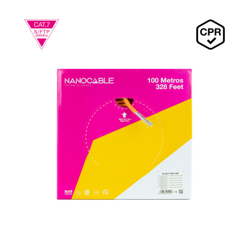 Nanocable 10.20.1700-100 cabo de rede Laranja 100 m Cat7 SF UTP (S-FTP) Nanocable 10.20.1700-100 cabo de rede Laranja 100 m Cat7 SF UTP (S-FTP)