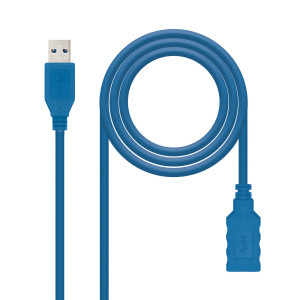 Nanocable 10.01.0901-BL cabo USB USB 3.2 Gen 1 (3.1 Gen 1) 1 m USB A Azul