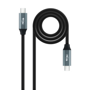 Nanocable 10.01.4302 cabo USB USB4 Gen 2x2 2 m USB C Preto