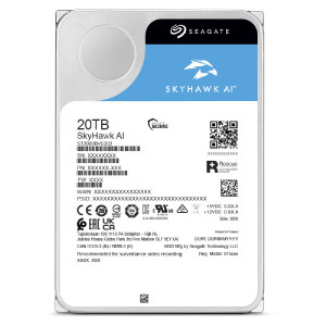 Seagate SkyHawk AI unidade de disco rígido 20 TB 7200 RPM 512 MB 3.5" Serial ATA III 2
