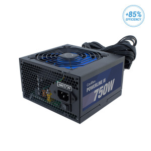 CoolBox Powerline III 750 fonte de alimentação 750 W 20+4 pin ATX ATX Preto