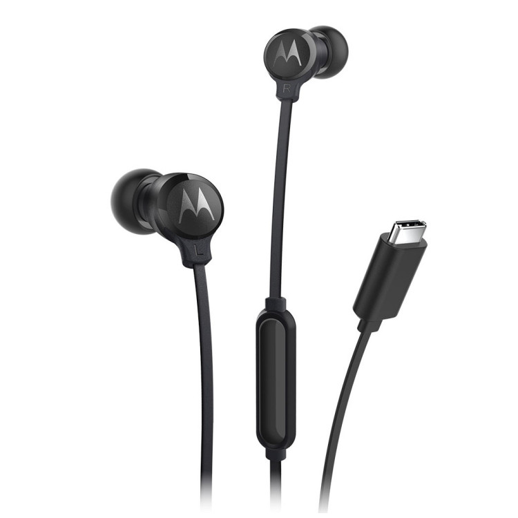 Motorola EARBUDS3CS auscultador Auscultadores Com fios Intra-auditivo Chamadas Música USB Type-C Preto